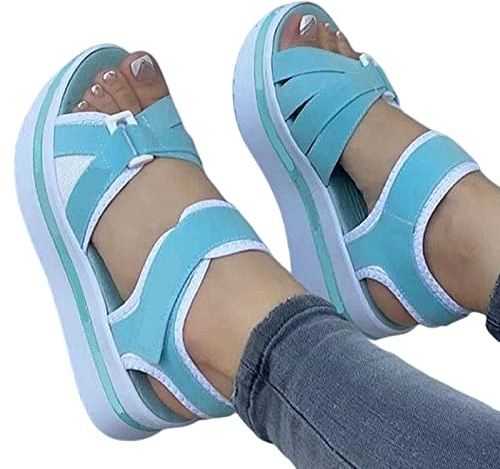 COTCLO Sandales d'été pour femme - Sandales à talons légers - Chaussures d'été pour femme - Sandales compensées avec plateforme