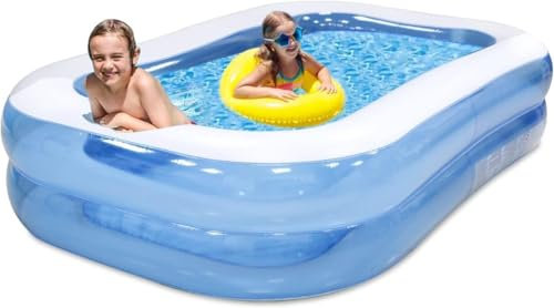 Zumhigh Large Inflatable Paddling Pool for Kids & Adults – Family-Friendly Outdoor/Indoor Pool, Durable Leak-Proof PVC Design with Quick Drainage Perfect for Backyards, Gardens (78.7 X 59 X 19.7)