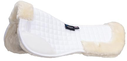 Shires ARMA Deluxe Cotton Half Pad - White/Natural 17.5-18