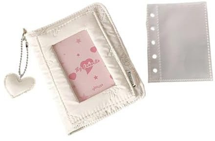 Minimalists - Álbum de fotos de 7.6 cm, con inserciones extraíbles, organizador de fotos de tamaño de bolsillo, carpeta de tarjetas fotográficas de 5 anillos, fácil acceso, estuche de almacenamiento