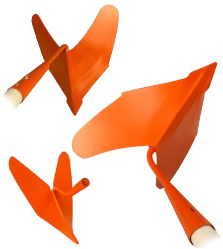 Crisalide® Vomere Metallico Arancione – Attacco Conico Universale in Acciaio Resistente – Ideale per Aratura, Coltivazione e Movimento Terra – Accessorio per Giardinaggio Agricolo – Manico Non Incluso