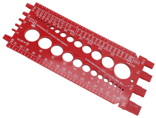 Yosoo Health Gear Misuratore Identificativo Dado Bullone Misuratore Filettatura Bullone Dado Misurazione Dimensione e Filettatura 28 Misure Metriche e Standard con Materiale