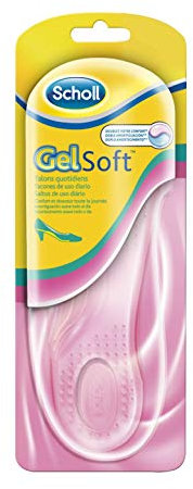 Scholl Semelles GelSoft pour Chaussures à Talon - Effet Amortissant & Antidérapant, Maintien de la Voûte Plantaire, Confort Longue Durée, Design Ergonomique & Discret, Pointure 35,5 à 40,5