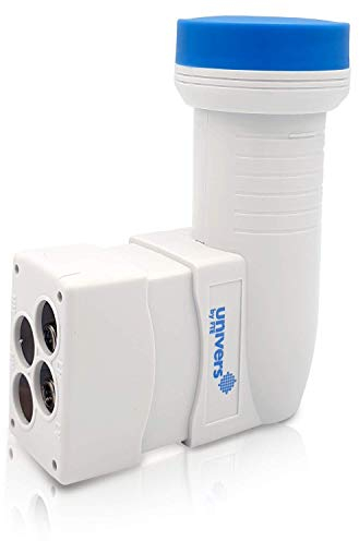 Univers digitaler Quattro LNB 0,1 dB LTE-Filter, 4 Teilnehmer, 0.1dB, Full HD, 4K UHD, 3D, Wetterschutz ausziehbar, nur in Verbindung mit Multischalter nutzbar