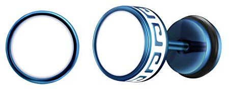 Feilok Boucles d'oreilles pour femme et homme - En acier inoxydable - Faux plug tunnel