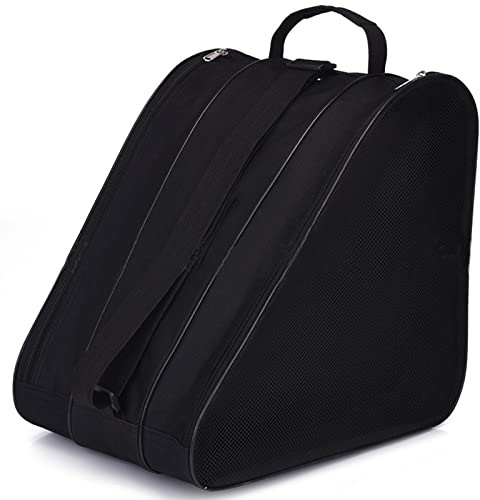 Peyorom Skate Bags - Great for Roller, Ice, Quad, Inline & Figure Skates - Accessories for Kids & Adults (Black)