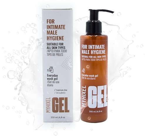 MYHIXEL - Gel Intimo Hombre | Gel Intimo Masculino para Higiene y Protección | Jabón Intimo Hombre pH Balanceado Sin Sulfatos | Previene Infecciones | Fragancia Agradable I 200ml (1 Unidad)