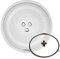 DAJAVE 245mm Microwave Plate Replacement, Small Microwave Glass Plate Replacement, Microwave Turntable Glass Plate with 3 Fixers with Microwave Turntable Support and Coupler