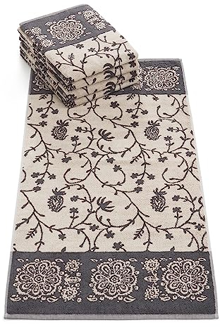 Bassetti Brenta Duschtuch aus 100% Baumwolle in der Farbe Perlgrau G1, Maße: 70x140 cm - 9326110