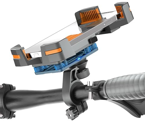Handyhalterung Fahrrad Motorrad mit vibrationsdämpfer sichere Montage und verstellbar für handys bis 7,5 Kompatibel mit Lenkern Aller Arten von Motorrädern und Fahrrädern