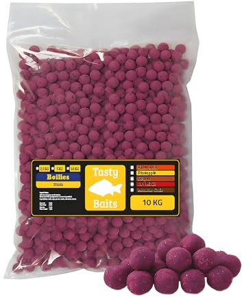 EUROCATCH Tasty Baits Mulberry Magic Boilie 20mm - 10 Kg Tasche - Hochwertiger Karpfenköder - Unwiderstehlich für Karpfen - Geeignet für jedes Wasser - Ideal für Lange und Kurze Sitzungen!