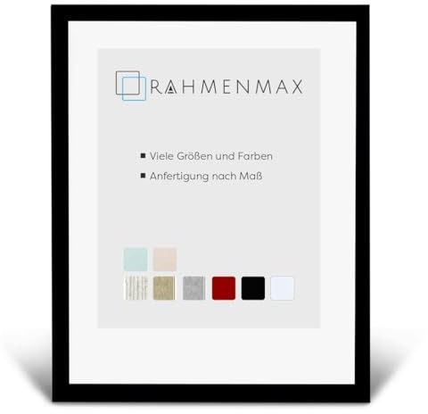 RahmenMax Skane Bilderrahmen Posterrahmen Din A0 Format 84,1x118,8 cm Schwarz Matt Antireflex Kunstglas (Big)
