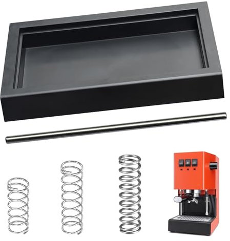 Low Profile Thin Drip Tray & 6 Bar 9 Bar 12 Bar OPV Spring Modification Kit & Long Stainless Steel Tube, Compatible with Gaggia Classic Pro Traditional Espresso Coffee Machine Parts