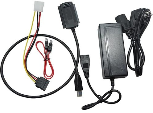 ZHHSUNY USB 3.0 to SATA and IDE Hard Drive Adapter Converter Cable for 2.5/3.5 Inch Hard Drive/Disk Drive with External AC Adapter Kit