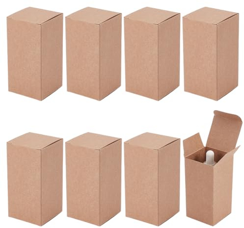 BENECREAT 50 Caja de Regalo de Papel, Caja de Regalo de Cartón Kraft de 5x5x10cm, Cajas de Cartón Rectangulares para Regalos de Cumpleaños, Embalaje de Regalos para Fiestas Y San Valentín
