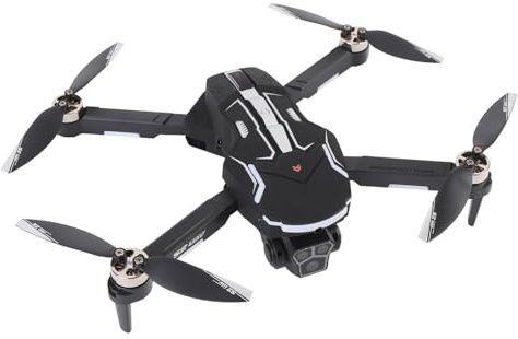 Drone GPS con Doppia Fotocamera HD 8K, Quadcopter FPV RC con Elusione degli Ostacoli Intelligente, Shake Elettronico Anti -Shake, Trasmissione WiFi 5G, Motore (Tripla batteria)