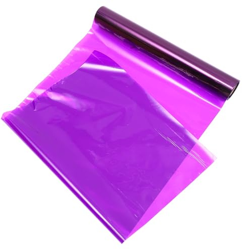 GRIRIW Papel de Celofán para Envolver Flores en Rollo de 40 Cm Ancho, Material Opp Púrpura, Alta Densidad Olor, Adecuado para Envolver Cestas y Alimentos