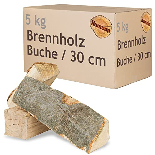 Leña Madera 5-500 kg Para estufa y Chimenea Brasero Parrilla Cesta de Fuego Troncos de Madera de Haya 30 cm Flameup, Quantité:240 kg