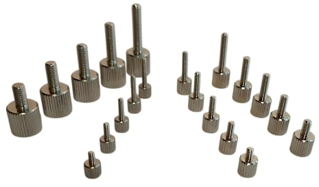 Rändelschraube Typ A aus Messing vernickelt M1,6, M2, M2,5, M3, M4, M5, M6; Länge 2-25mm (M3x12mm, 10)