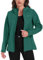ATLASLAVA Softshelljacke Damen mit Kapuze Regenjacke Fleecejacke Wanderjacke Gefüttert Jacken Outdoor Wandern Dunkelgrün M