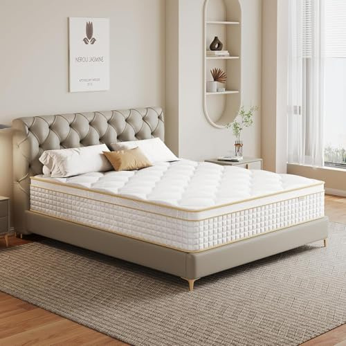 Ruanrest Hybrid Mattress in a Box, Twin, Medium Firm, Memory Foam and Pocket Springs, Euro Top, Black, Motion Isolation, CertiPUR-US (10 inch, Twin)