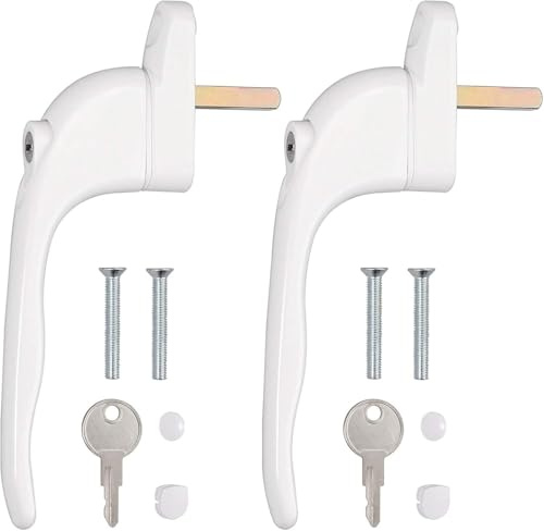 Tirador De Ventana 2 manijas de ventana universales con llave y cerradura for ventanas PVC doble acristalamiento