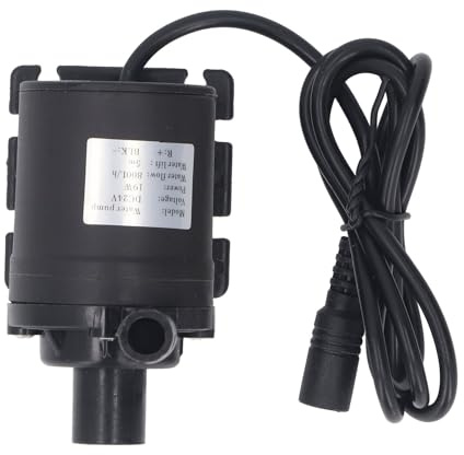 RiToEasysports Bomba sumergible ABS de 24 V, 200 GPH, 5 m, elevación para fuente, estanque, acuario, hidropónico, diseño compacto de eficiencia energética
