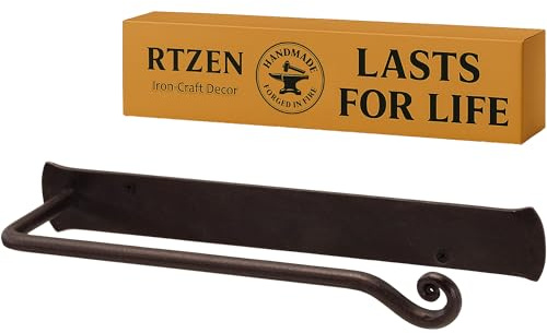 RTZEN Matte Black Hand Towel Holder for Your Bathroom, Fits 10 Towels