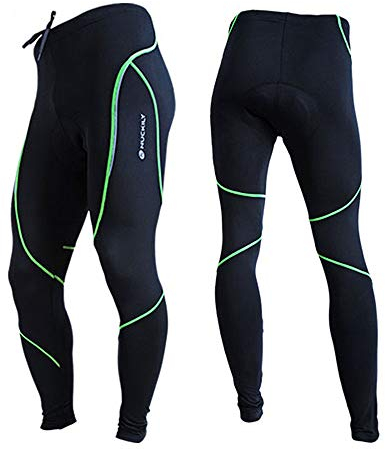 ChengBeautiful Männer Einen.Kreislauf.durchmachenhosen Junge Radhose Wicking Gewebe Verdickung Reithosen Gamaschen Herren Sport Compression Tights (Color : Green, Size : M)