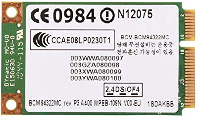 Adaptador de Red inalámbrica, Tarjeta inalámbrica Profesional Mini PCI-E WiFi de Banda Dual 2.4G + 5G 300 Mbps, para HP/Mac/DELL/ASUS/Hedy/TSINGHUA TONGFANG