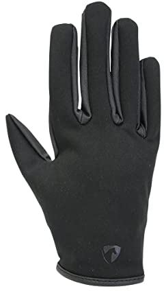 HY - Guantes de Montar para Niños/Niñas (XL) (Negro)
