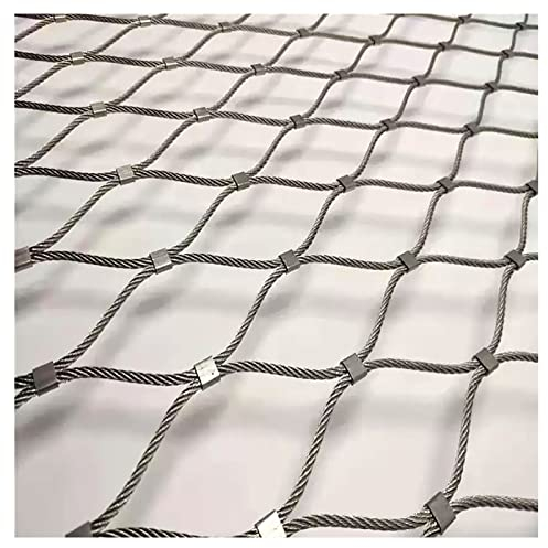 DTVEW 304 Edelstahl-Seilnetz, Multifunktionales Metallgeflecht, Maschendrahtzaun, Gartenzaun, Horizont Geflügelnetz Easy, Beweglicher Begrenzungszaun Ohne Strom(0.8x5m)