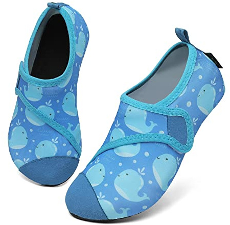 SAGUARO Scarpe da Immersione Bambini Ragazze Scarpe da Bagno Ragazzi Rapida Scarpette Scarpe da Mare Bambino Surf Spiaggia Azzurro 34/35 EU
