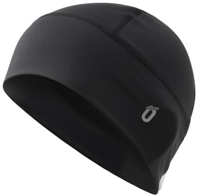 Oscenny Cycling Cap,Quick Sweat Away Keep Dry,Thin Light Fabric Breathable Moisture-Wicking Under Helmet Skull Cap Hat for Men Women Motorcycle Running Hiking 4 Seasons (Black)