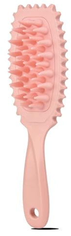 AmiCera Shampoo Brush Scalp Massager, Silicone Scalp Scrubber for Women Men Kids, Pet Bath Brush, Head/Scalp Care Comb Dandruff Remove Stress Relief Hair Growth Shower Stuff, Pink