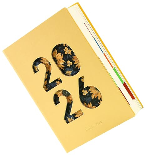 Planificador anual 2026 | Libro de calendario de 365 días con pestañas para semanas y meses, planificador diario 2026 y libro de calendario | para citas, oficina, clase, estudios, viajes, estudiantes