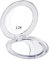 Specchio da Viaggio con Ingrandimento 12X - Piccolo e Portatile per Borsa e Borsetta da Trucco - 8,4 cm Rotondo (Argento)