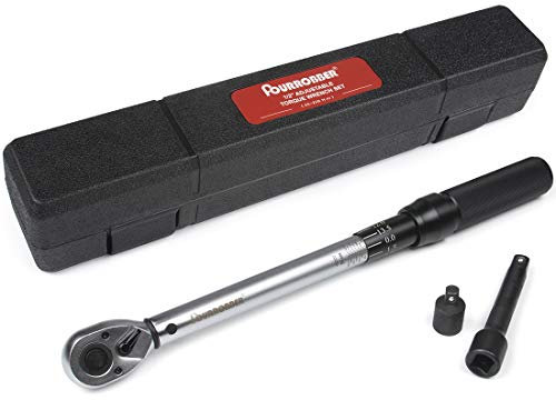 FOURROBBER 1/2 dynamisk nyckel, 25–220 Nm vridnyckel, 45 tänder spärrnyckel för bilar, lastbil, motorcyklar cyklar precision±4 %