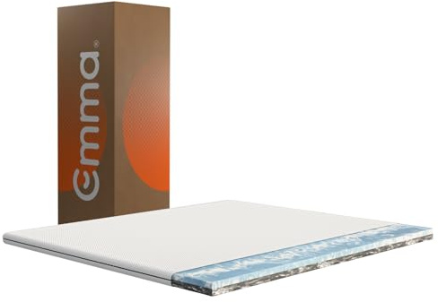 Emma Surmatelas Réversible 140x190 cm, 6 cm | Mousse HRX Ferme d’Un côté, Moelleux de l’Autre | Confort Personnalisé et Durabilité | Produit de l’Année 2022