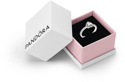 PANDORA Timeless Women's Sterling Silver Elevated Heart Ring, Size 56, With Gift Box