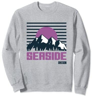 Costa Lago Oregon Vintage Montañas Senderismo Campamento Retro Sudadera