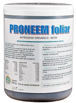 GROWMANIA Proneem Foliar Grow de Trabe 1 KG | Mejora Crecimiento Plantas y Cultivos | Base fruto Neem | Nitrógeno Plantas