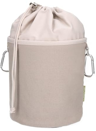 trendfinding Sac à pinces à linge en toile avec 2 mousquetons pour 200 pinces à linge, extra large et stable, gris taupe, X-Large, Sac à pinces à linge