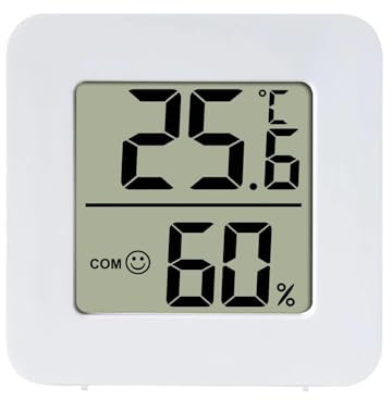 Digital Hygrometer Indoor Thermometer, Room Thermometer With LCD Display And Face Lcons, Humidity Gauge With Temperature Humidity Monitor For Bedroom, Baby Room