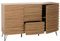 Mendler Sideboard HWC-M49, Schrank Kommode Highboard, 3D-Design Staufächer, MDF Metall 85x142x44cm - Natur