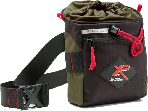 XP Metal Detectors Finds Pouch. Sacca porta oggetti con grande tasca di facile accesso e di una tasca piccola con chiusura a cerniera. Sistema di aggancio multiplo Molle integrato. (XPPOUCH)