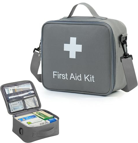 Botiquín de Primeros Auxilios - Bolsa Médica Portátil de Gran Capacidad con Correa - Impermeable para Hogar, Oficina y Viajes