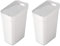 Curver Poubelle de Tri 30L Ready To Collect - Avec Support Mural pour Mur ou Porte - Cuisine, Salle de Bain, Buanderie - 100% Recyclé -Blanc (Lot de 2)