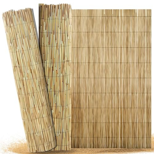 CAPRICAN Reed Fence Roll 1.5m×4m – Natural Garden Fence Screening – Bamboo Privacy Screen for Balcony, Patio or Outdoor Fencing – Lightweight & Easy to Install Reed Fencing (H: 1.5M x L: 4M)