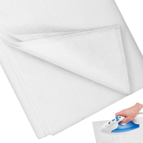 Entoilage Thermocollant Couture, 5 x 1 m Tissu D'entoilage Thermocollant et Fusible, 50 g/m² Viseline Thermocollante, Toile Thermocollante Couture Blanc, Thermoadhésif Tissu, pour Artisanat de Couture